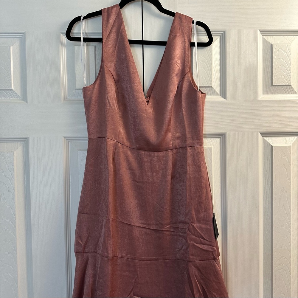 NWT Lulus Exclusive Elegance Mauve Satin Tiered Maxi Dress - Picture 4 of 7